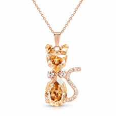 Кулон «Солнечная Кошка (Golden Shadow)» с кристаллами Swarovski™