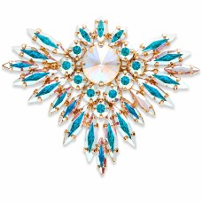 Segė moterims DiamondSky „Rainbow Flower (Aurora Borealis)“ su Swarovski kristalais