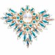 Broša „Varavīksnes zieds (Aurora Borealis)“ ar Swarovski® kristāliem
