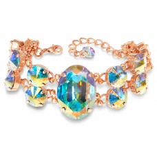 Apyrankė moterims DiamondSky „Akrus (Aurora Borealis)“ su Swarovski kristalais