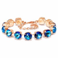 Браслет "Эдем (Bermuda Blue)" с кристаллами Swarovski®