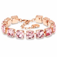Apyrankė moterims DiamondSky „Imperial (Light Rose)“ su Swarovski karoliukais