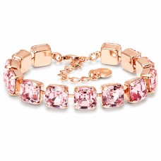 Apyrankė moterims DiamondSky „Imperial (Light Rose)“ su Swarovski karoliukais