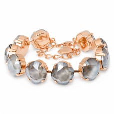 Apyrankė moterims DiamondSky „Glare IV (Dark Grey)“ su Swarovski karoliukais