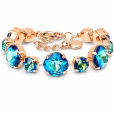 Aproce „Žilbinošais Mirdzums (Bermuda Blue)“ ar Preciosa™ kristāliem