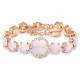 Aproce „Žilbinošais Mirdzums III (Rose Water Opal)“ ar Swarovski® kristāliem