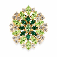 Segė moterims DiamondSky „Spring (Emerald / Peridot)“ su Swarovski kristalais