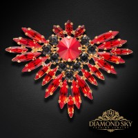 Broša "Fēnikss" ar Swarovski™ kristāliem
