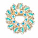 Broša „Kristāla vainags (Aurora Borealis)“ ar Swarovski® kristāliem