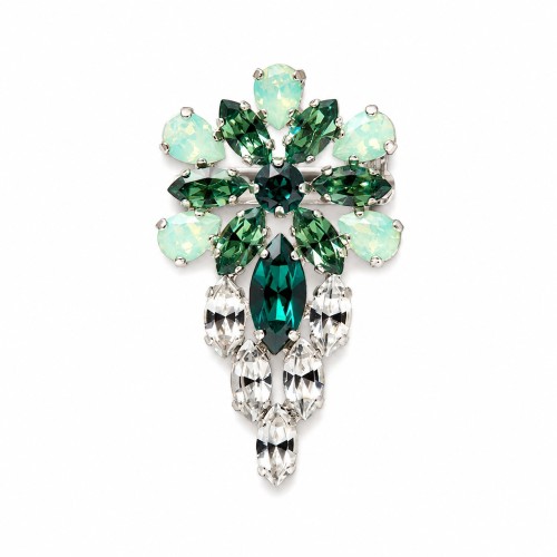 Broša „Mirtele (Crysolite Opal / Emerald / Erinite)“