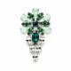 Broša „Mirtele (Crysolite Opal / Emerald / Erinite)“ ar Swarovski® kristāliem