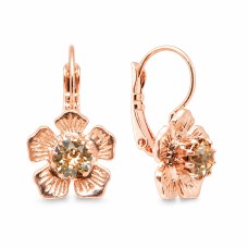 Auskari „Ziedu Krāšņums (Golden Shadow)“ ar Swarovski™ kristāliem