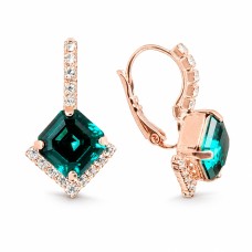 Auskari „Imperial III (Emerald)“ ar Swarovski™ kristāliem