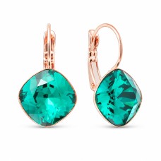 Auskari „Žilbinošais Mirdzums IV (Emerald)“ ar Swarovski® kristāliem
