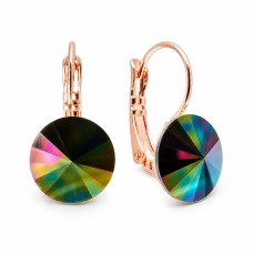 Auskari „Klaris II (Rainbow Dark)“ ar Swarovski™ kristāliem