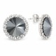 Auskari „Clarice X (Jet Hematite)“ ar Preciosa® kristāliem