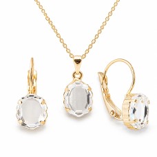 Papuošalų rinkinys moterims DiamondSky „Baroque Mirror“ su Swarovski kristalais