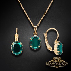 Komplekts "Baroka Spogulis (Emerald)" ar Swarovski™ kristāliem