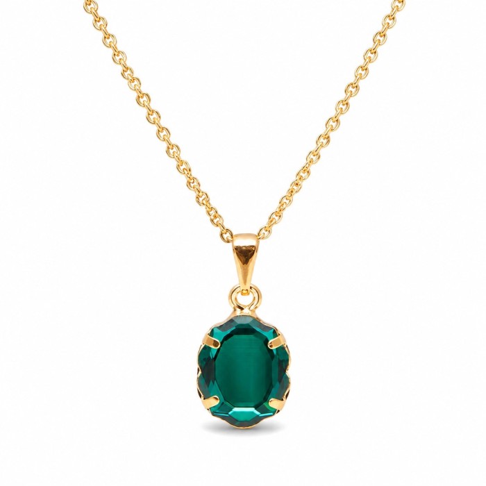 Komplekts „Baroka Spogulis (Emerald)“ ar Swarovski® kristāliem