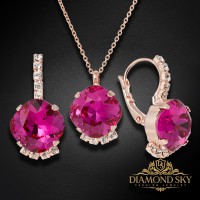 Komplekts "Krēta (Fuchsia)" ar Preciosa™ kristāliem