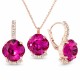 Komplekts sievietēm „Krēta (Fuchsia)“ ar Preciosa® kristāliem