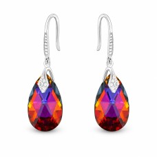 Sudraba auskari „Baroks III (Volcano)“ ar Swarovski® kristāliem