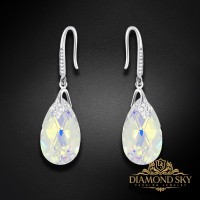 Sudraba auskari "Baroka III (Aurora Borealis)" ar Swarovski™ kristāliem