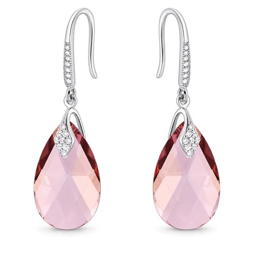Sudraba auskari „Baroka III (Antique Pink)“