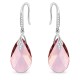 Sudraba auskari „Baroka III (Antique Pink)“ ar Swarovski® kristāliem