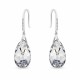 Sudraba auskari „Baroks III (Comet Argent Light)“ ar Swarovski® kristāliem