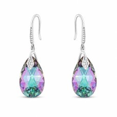 Sudraba auskari „Baroks III (Vitrail Light)“ ar Swarovski® kristāliem