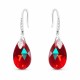Sudraba auskari „Baroks III (Light Siam Shimmer)“ ar Swarovski® kristāliem