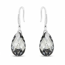 Sudraba auskari „Baroka III (Light Chrome)“ ar Swarovski™ kristāliem