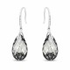 Sudraba auskari „Baroka III (Light Chrome)“ ar Swarovski® kristāliem