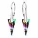 Sudraba auskari „Smaile II (Rainbow Dark)“ no 925 proves sudraba ar Swarovski® kristāliem