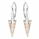 Sudraba auskari „Smaile II (Rose Patina)“ ar Swarovski™ kristāliem