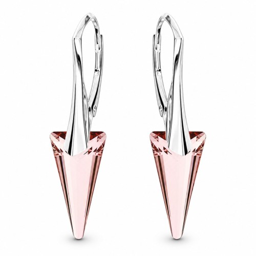 Sudraba auskari „Smaile II (Antique Pink)“