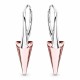 Sudraba auskari „Smaile II (Antique Pink)“ ar Swarovski® kristāliem