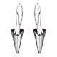 Sudraba auskari „Dzelonis II (Silver Night)“ ar Swarovski® kristāliem