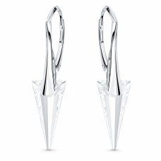 Sidabriniai auskarai „Spike II“ su Swarovski® kristalais