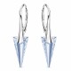 Sudraba auskari „Dzelonis II (Blue Shade)“ ar Swarovski® kristāliem