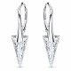 Sudraba auskari „Smaile II (Silver Patina)“ ar Swarovski® kristāliem