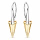 Sudraba auskari „Smaile II (Golden Shadow)“ ar Swarovski® kristāliem