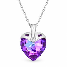 Серебряный кулон 925 пробы «Купидон II (Heliotrope)» с кристаллами Swarovski®