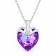 Sudraba kulons „Cupid II (Heliotrope)“ ar Swarovski® kristāliem