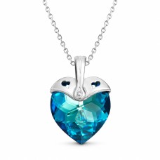 Серебряный кулон «Купидон II (Bermuda Blue)» с кристаллами Swarovski™
