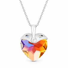Серебряный кулон 925 пробы «Купидон II (Blue AB)» с кристаллами Swarovski®