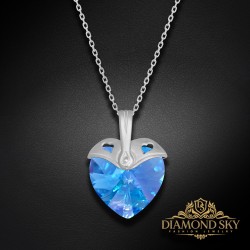 Sudraba kulons "Kupidons (Aquamarine AB)" ar Swarovski™ kristāliem