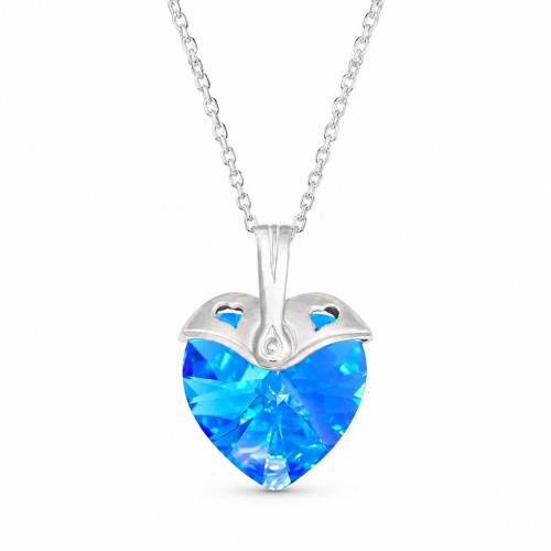 Серебряный кулон 925 пробы «Купидон (Aquamarine AB)»