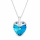 Sudraba kulons „Cupid (Bermuda Blue)“ ar Swarovski® kristāliem